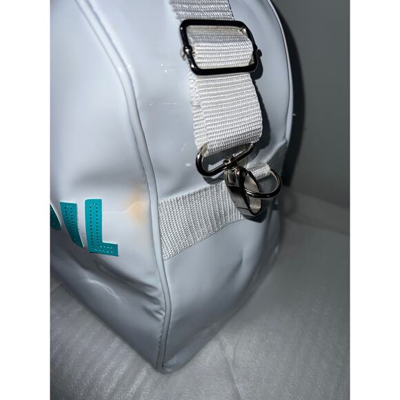 Moroccanoil White Vinyl Carry-On Overnight Travel Duffle Bag – 18x7x12 - Picture 15 of 15